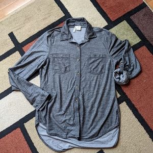Soft grey button down